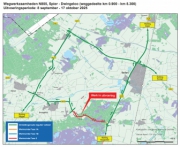 Wegwerkzaamheden Spier- Dwingeloo, 8 september - 17 oktober 2025